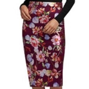 Neiman Marcus 5Twelve Foil-Print Midi Skirt NWOT